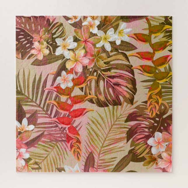 Vintage Tropical Garden Jigsaw Puzzle (Vertical)