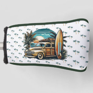 vintage tropical/Hawaiian surf truck Golf Head Cover