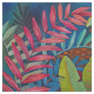 Vintage tropical jungle leaves fabric
