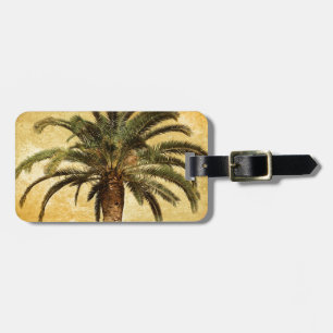 Vintage Tropical Palm Tree Luggage Tag