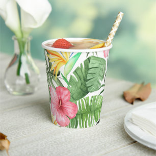 Vintage Tropical Paper Cups