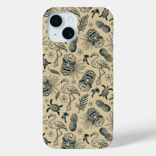 Vintage Tropical Pattern Case-Mate iPhone Case (Back)