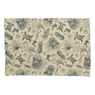 Vintage Tropical Pattern Pillowcase