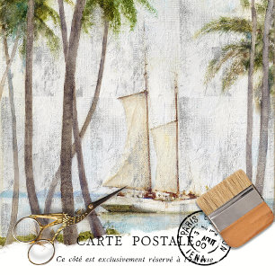 Vintage Tropical Rustic Texture Decoupage Tissue Paper