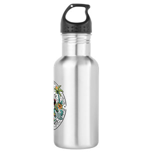 Vintage Tropical Sea Turtle Sunglasses Graphic Shi 532 Ml Water Bottle