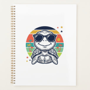 Vintage Tropical Turtle Sunglasses Beach Shirt_1 Planner