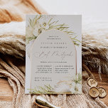 Vintage Tropics | Bat Mitzvah<br><div class="desc">Tropical chic bat mitzvah invitations in an alluring neutral colour palette feature a rose gold foil arch bearing your ceremony and celebration or party details,  accented with pale green watercolor palm fronds,  beachy island foliage,  white orchids,  boho dried botanicals and pampas grass.</div>