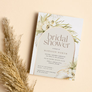 Vintage Tropics   Bridal Shower Foil Invitation