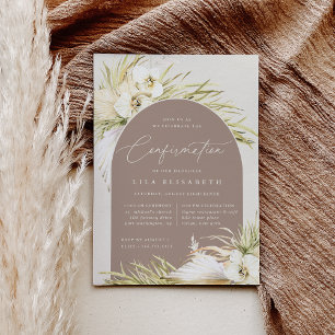 Vintage Tropics Confirmation Invitation