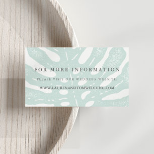 Vintage Tropics Wedding Website Cards