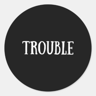 Vintage Trouble Couple Matching Valentine Day Wome Classic Round Sticker