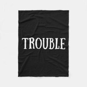 Vintage Trouble Couple Matching Valentine Day Wome Fleece Blanket