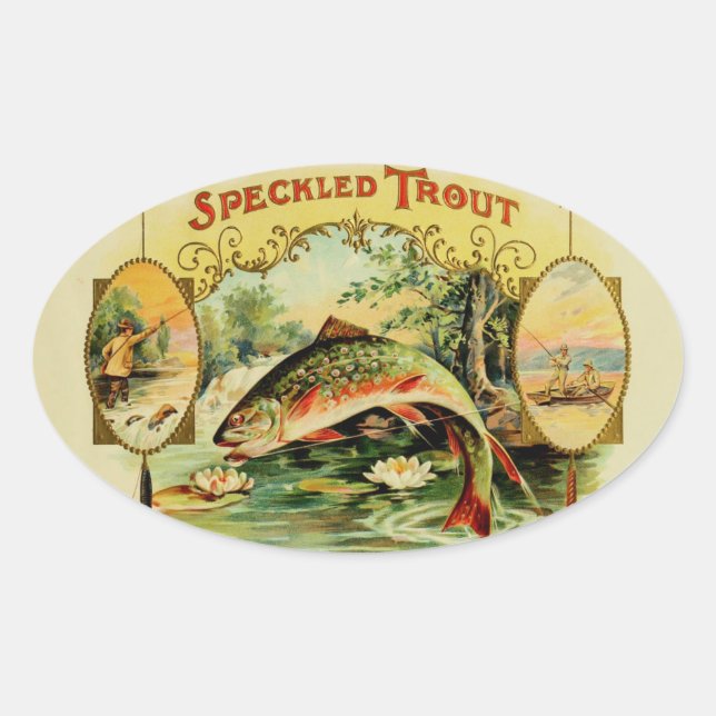 Vintage Trout Fishing Stickers (Front)