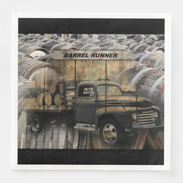 Vintage Truck Antique Truck Old Truck Napkin (Front)