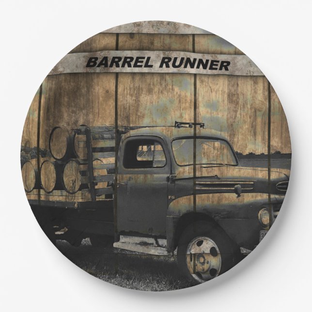 Vintage Truck Antique Truck Old Truck Paper Plate (Front)