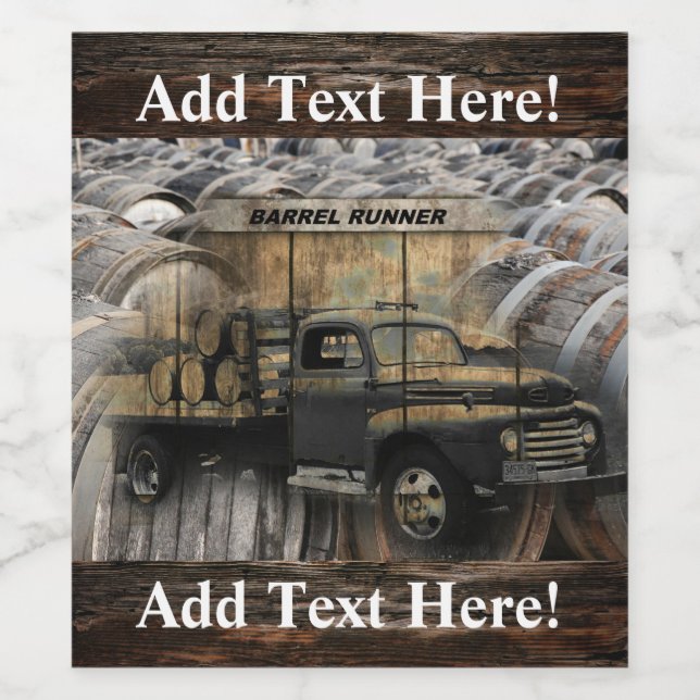 Vintage Truck Antique Truck Old Truck Wine Label (Single Label)