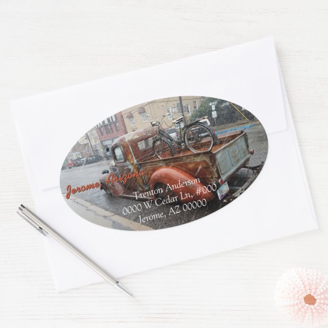 Vintage Truck & Bicycle / Jerome AZ Envelope Seals (Envelope)