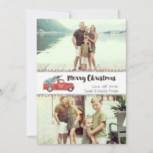 Vintage Truck Christmas Photo Card