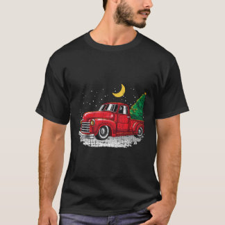 Vintage Truck Christmas Tree Retro Classic Car T-Shirt