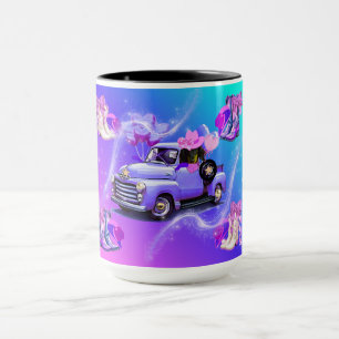 Vintage Truck Cowgirl Boots Weenie Dog Mug