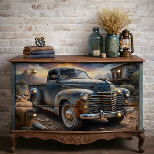 Vintage Truck Decoupage Tissue Paper