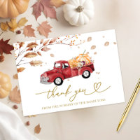 Vintage Truck Fall Baby Shower Thank You