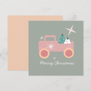 Vintage Truck Groovy Christmas Cookies Card