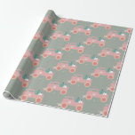 Vintage Truck Groovy Christmas Cookies Pink  Wrapping Paper<br><div class="desc">Vintage Truck with Groovy Christmas Vibes</div>