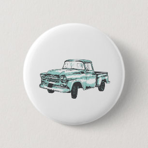 Vintage Truck Illustration 6 Cm Round Badge