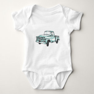 Vintage Truck Illustration Baby Bodysuit