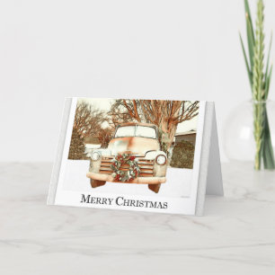 Vintage Truck - Merry Christmas Card