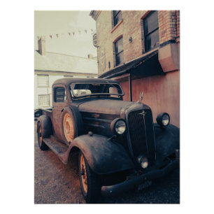 Vintage truck poster