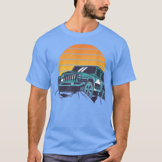 Vintage Truck Retro Sunset 4x4 Car Off Road 3177 T-Shirt