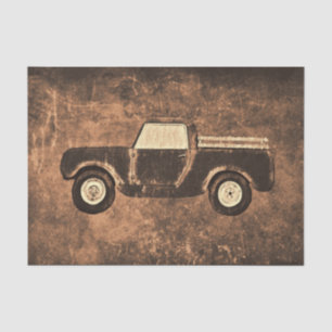 Vintage Truck Sepia Rustic Old Texture Decoupage Tissue Paper
