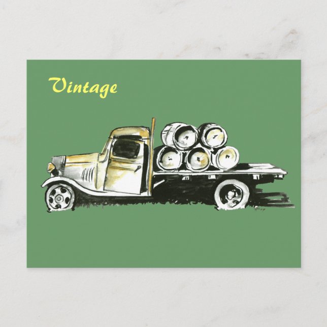 Vintage Truck v.1 Postcard (Front)
