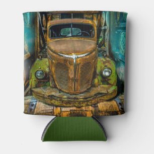 Vintage Truck Whiskey Barrels Can Cooler