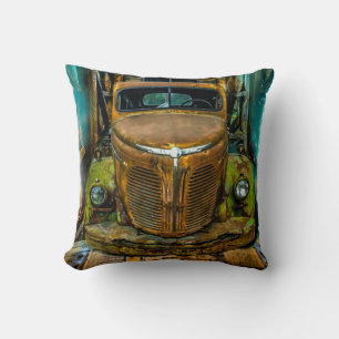 Vintage Truck Whiskey Barrels Cushion