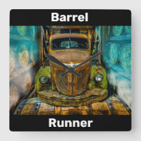Vintage Truck Whiskey Barrels