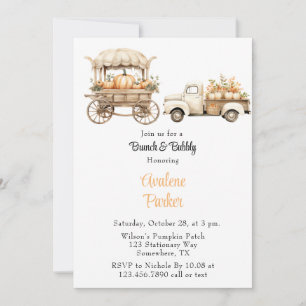 Vintage Truck with Pumpkins Brunch & Bubbly Invitation