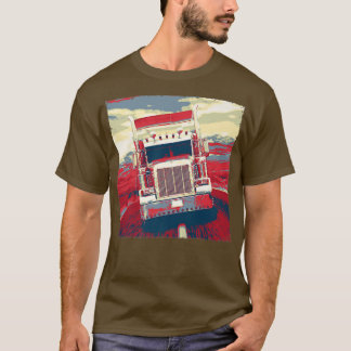 Vintage Trucker Big Rig Semi Trailer Truck Driver  T-Shirt