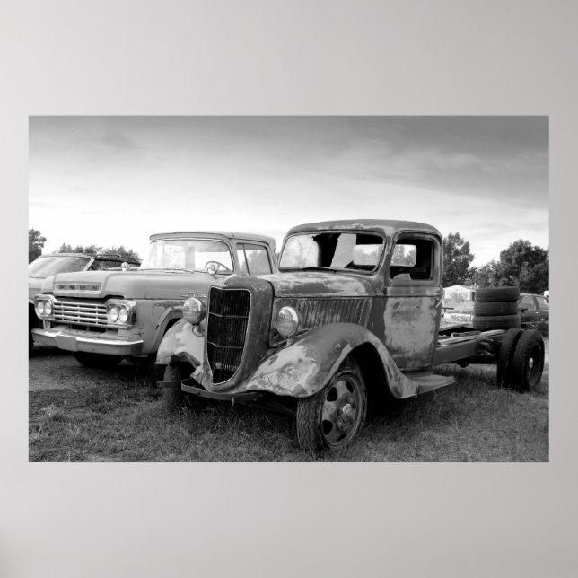 Vintage Trucks Poster (Front)