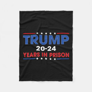 Vintage Trump 20-24 Years In Prison Funny Anti-tru Fleece Blanket