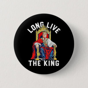 Vintage Trump Long Live The King American Patrioti 6 Cm Round Badge