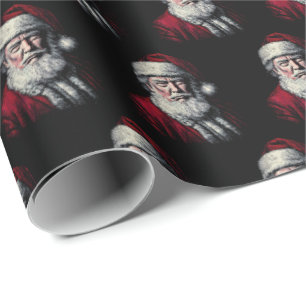 Vintage Trump Santa Face Funny Christmas Holiday  Wrapping Paper