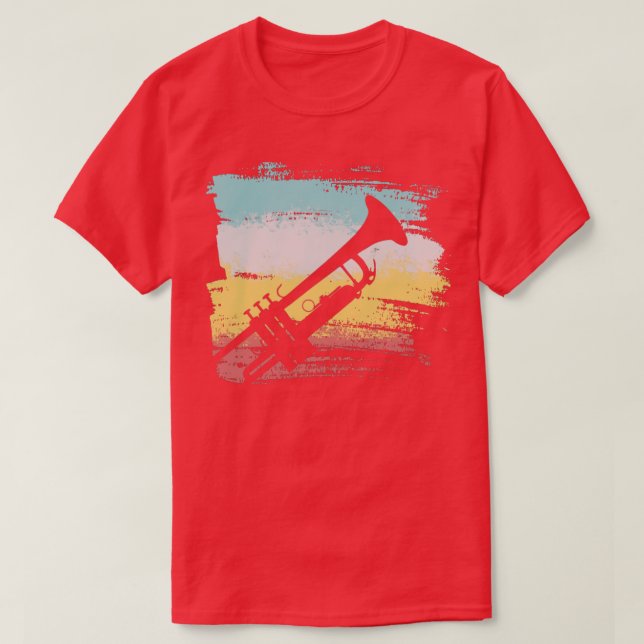 Vintage Trumpet Player T-Shirt (Design Front)