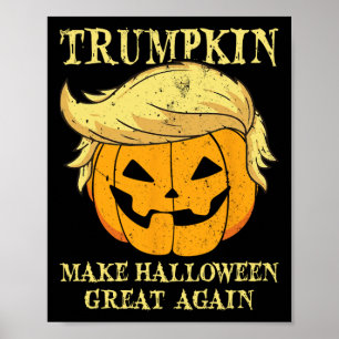 Vintage Trumpkin Make Halloween Great Again Funny Poster