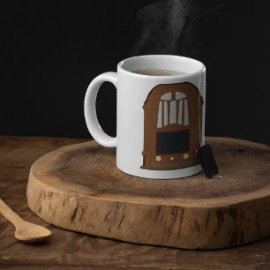 Vintage Tube Radio Antique Wooden Stereo Coffee Mug