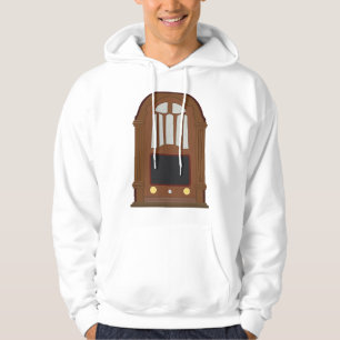 Vintage Tube Radio Antique Wooden Stereo Hoodie