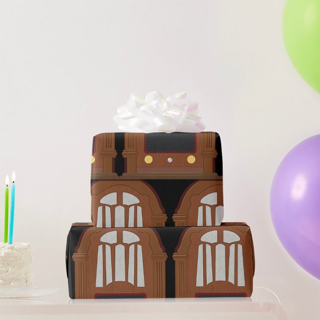 Vintage Tube Radio Antique Wooden Stereo Wrapping Paper (Creator Uploaded)