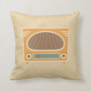 Vintage Tube Radio Collector Cushion